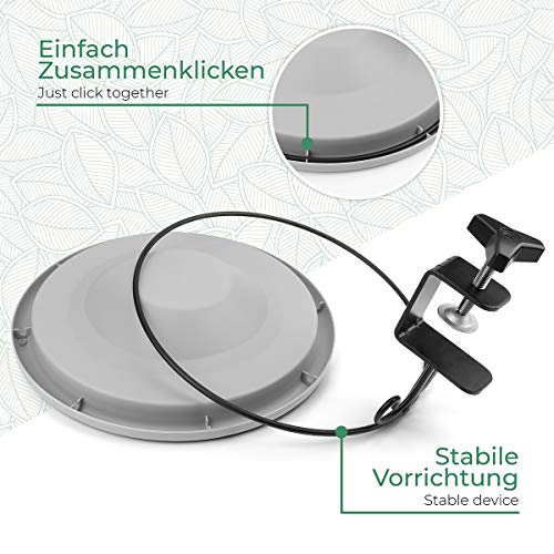 WILDLIFE FRIEND Vogelbad, hangend voor balkonleuningen, vorstbestendig, vogelbad, balkon, (diameter 30 cm), XL vogelbad tuin voor wilde vogels, waterbad voor vogels - Image 5