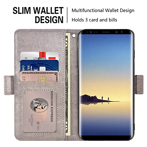 Funda Samsung Note 8 magnética con soporte de tarjetas y cristal 3