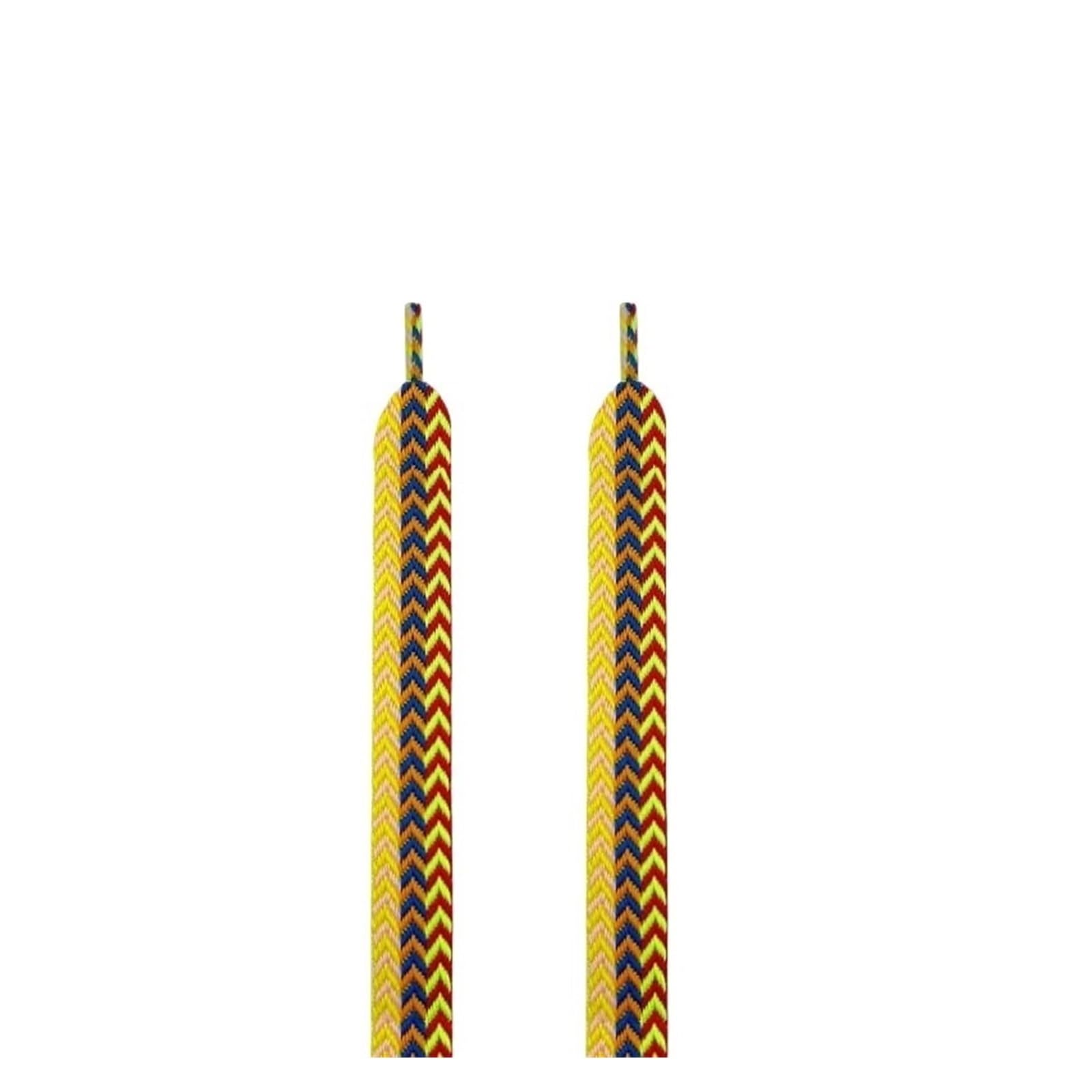 cordones de calzado flexibles, 1 par de cordones planos for zapatillas, cordones for zapatos, ancho de 1,5 cm/2cm/3cm, cordones for zapatos anchos planos blancos, cordones for zapatillas(Yellow Blue R