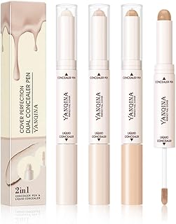 Dual-ended Liquid Concealer Wand, Full & High Pigmented Color Correcting Makeup for Under Eye, Blemish and Dark Circles (#...