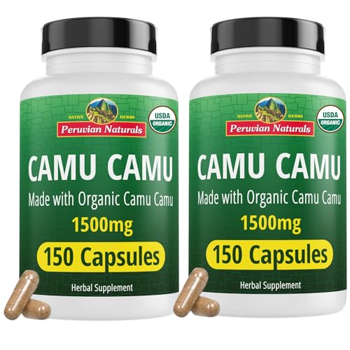 Peruvian Naturals Organic Camu Camu 1500mg (300 Vegan Pills)