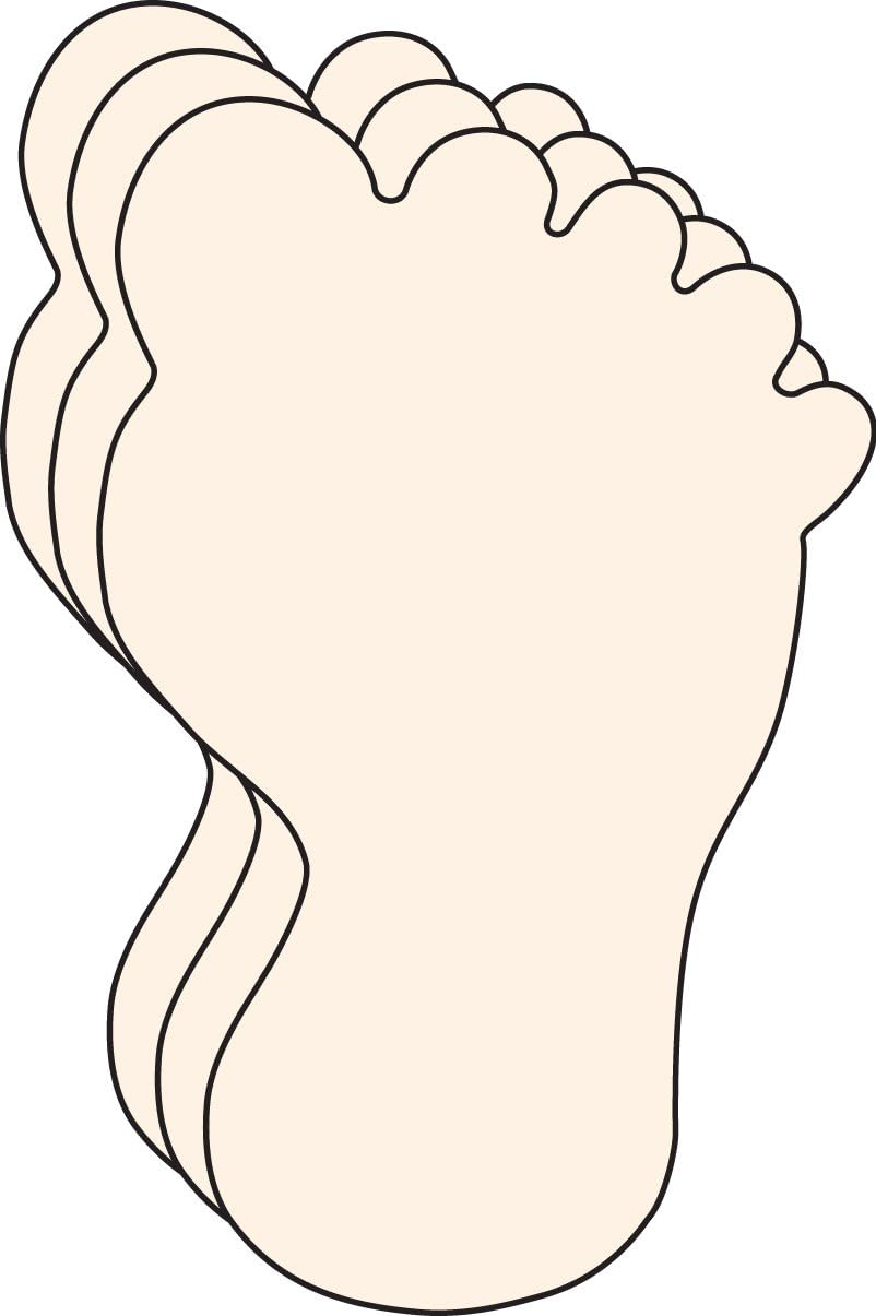 Foot Large Single Color Creative Foam Cut-Outs