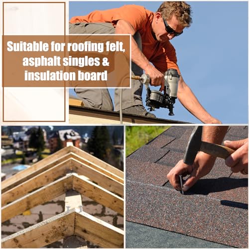 Tandefio 2 Pound Box Siding Nails Roofing Tile and Slating Nails Rust Resistant 304 Stainless Steel Nails Hardware Nails for Redwood, Cedar Wood Siding Nail, Decking, Roof Slating(1-3/4 Inch)