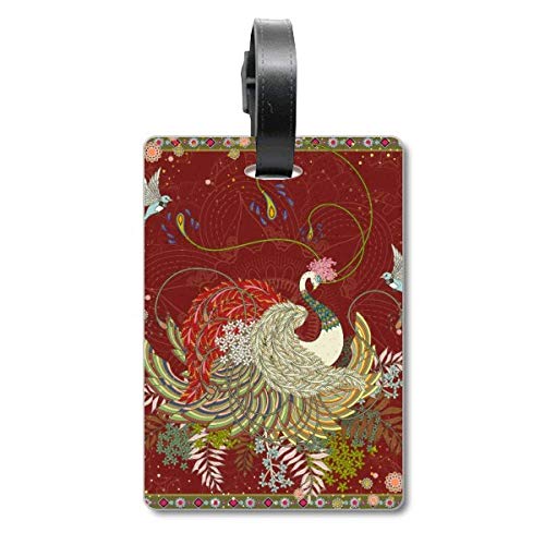 Étiquette d'identification pour valise Ukiyo-e aux finitions ailes de fleur