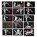 EmWoot 2PCS Blackbeard Edward Patches Crusaders Slay Demon Patches Pirate Flag Patch Embroidered Tactical Morale Patch Hook and Loop