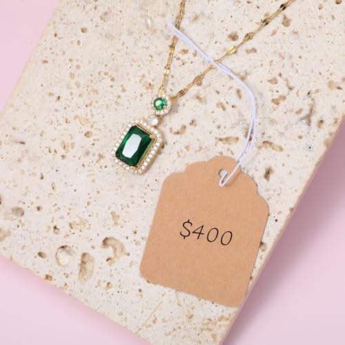 200 Stück Kraftpapier Preisschilder,Preisetiketten mit Elastischer Schnur,Mini Preisschilder Anhänger,Beschreibbar Etiketten Anhänger,für Geschenkanhänger,Einzelhandel,Heimwerken,Basteln,Geschenke