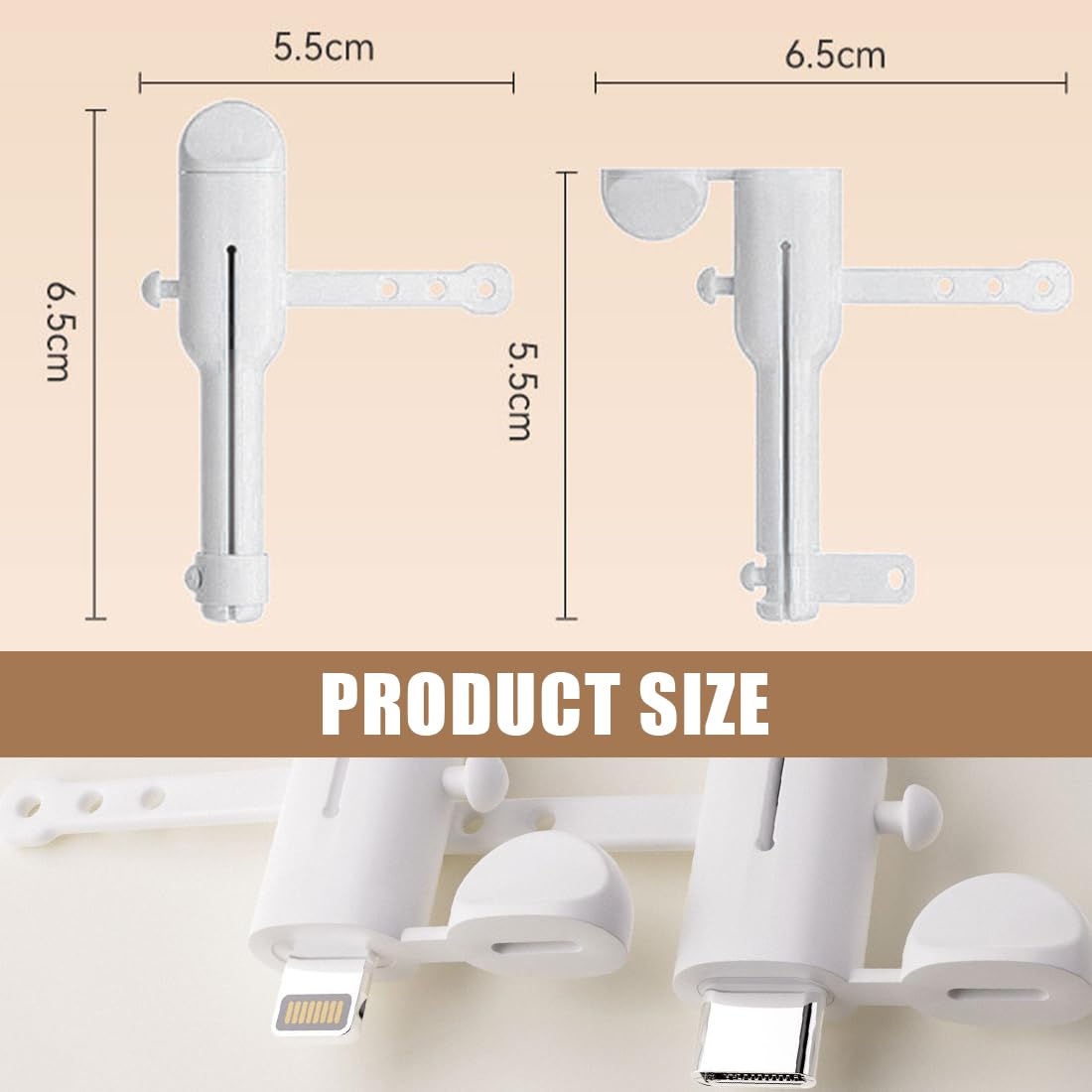 4 Pezzi Proteggi Cavo Cellulare, Proteggi Caricatore per iphone, Gel di Silice Protezione Cavo Caricabatterie con Copertura Antipolvere, 2 in 1 Simpatico Protezion Cavo (Bianco)