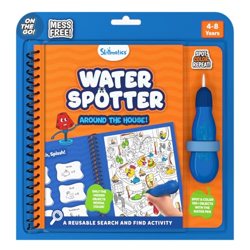 Image of Skillmatics Reusable Search & Find Book - Water Spotter, Mess-Free, Fun Learning Activity, Travel Toy, Gifts for Boys & Girls Ages 4, 5, 6, 7, 8