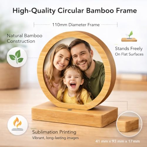 Image of Rangoli Personalized Photo Frame Size- 105mm x 110mm x 20mm | Custom Picture Frame with Your Photo | Premium Tabletop Frame for Home Decor, Gifts for Birthday, Anniversary & Special Occasions.. D-6