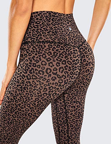 CRZ YOGA Women's Naked Feeling Yoga Pants 25 Inches - 7/8 High Waisted Workout Leggings Leopard-Print 2 Medium