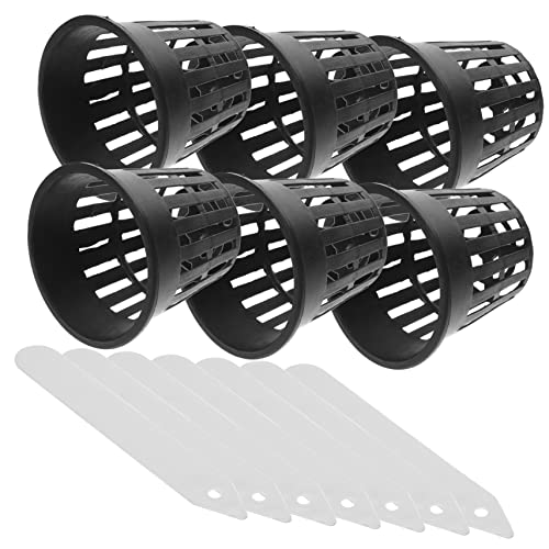 Toddmomy 1 Juego De Cestas Hidropónicas para Plantas Macetas para Flores Macetas De Interior Macetas De Plástico para Viveros Macetas Negras De PP Y PVC