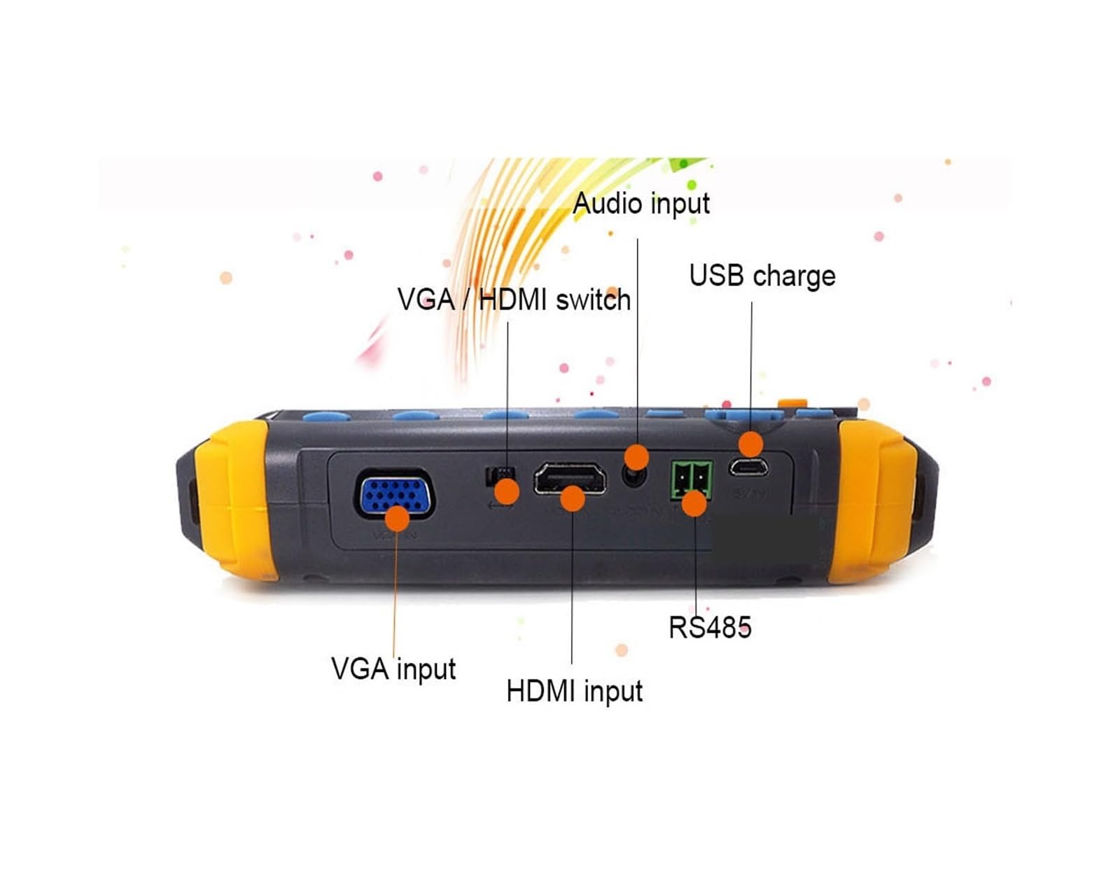 Testeur de vidéosurveillance, IV8W/8C/IV5 TFT LCD HD 8MP TVI AHD CVI CVBS Dans Un Testeur De Vidéosurveillance Caméra Sécurité Analogique Moniteur Outil Test Conception Poignet(8W with HDMI VGA)