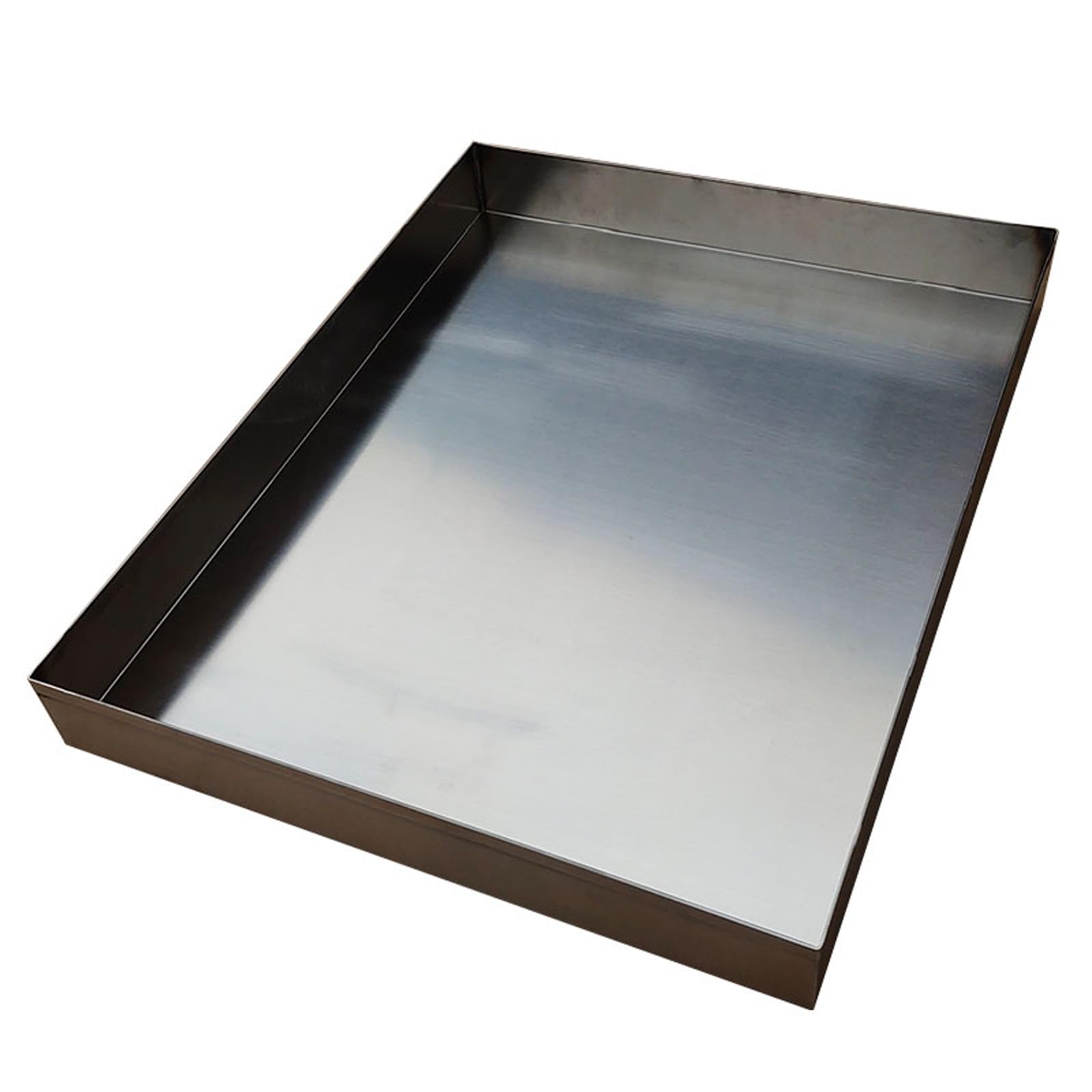 inless - Vassoio di scarico per lavatrice in acciaio, per raccogliere l'olio, per proteggere il cane, 50 x 50 x 4 cm / 19.7x19.7x1.6in, design a prova di perdite, uso versatile