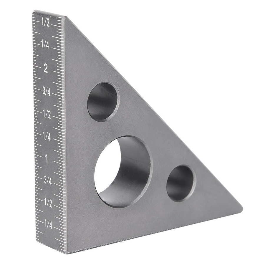 4pcs Right Angle Ruler Triangle Ruler Aluminum Alloy 45/90 Degree Frosted Right Angle Gauge Woodworking Ruler