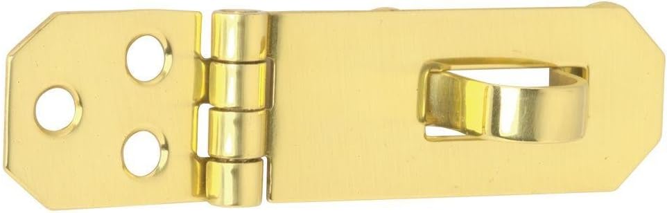 Schlage C9120B3 Decorative Hasp, 3/4 in Shackle, 2-3/4 in L, Bright Brass