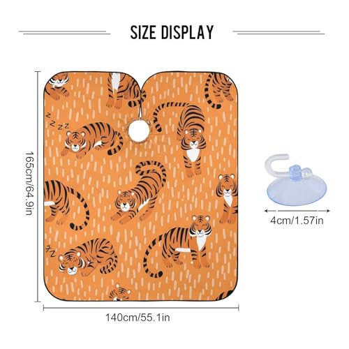 Capa de peluquería impermeable para hombre con cierre ajustable miniatura 3