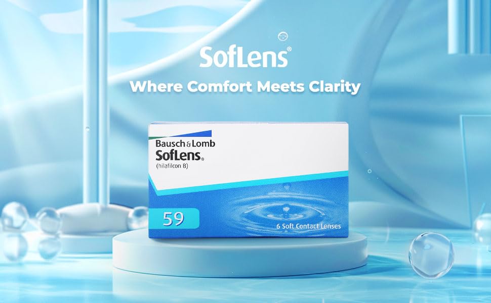 Image of Bausch & Lomb Soflens59 Contact Lens - Spherical | Monthly Disposable | Hydrogel Material | (-7.5, Pack of 6)