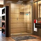 DreamLine Mirage-X 56-60 in. W x 72 in. H Frameless Sliding Shower Door in Brushed Nickel; Right Wall Installation, SHDR-1960723R-04