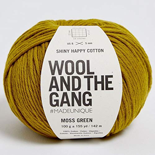 Wool and the Gang Shiny Happy Cotton 58 Moss Green