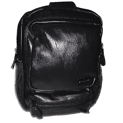 Sac bandoulière similicuir noir spacieux 36cm pour transporter vos dossiers sans les plier