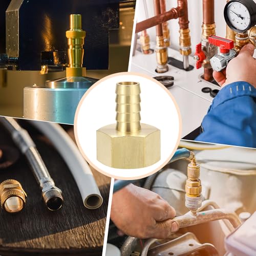 HARFINGTON Brass Barbed Fitting 3/4" NPT Female to 1/2" Hose ID for Home Brew Pipe Fitting Direct Thread Connector Durable Construction by HARFINGTON - Image 7