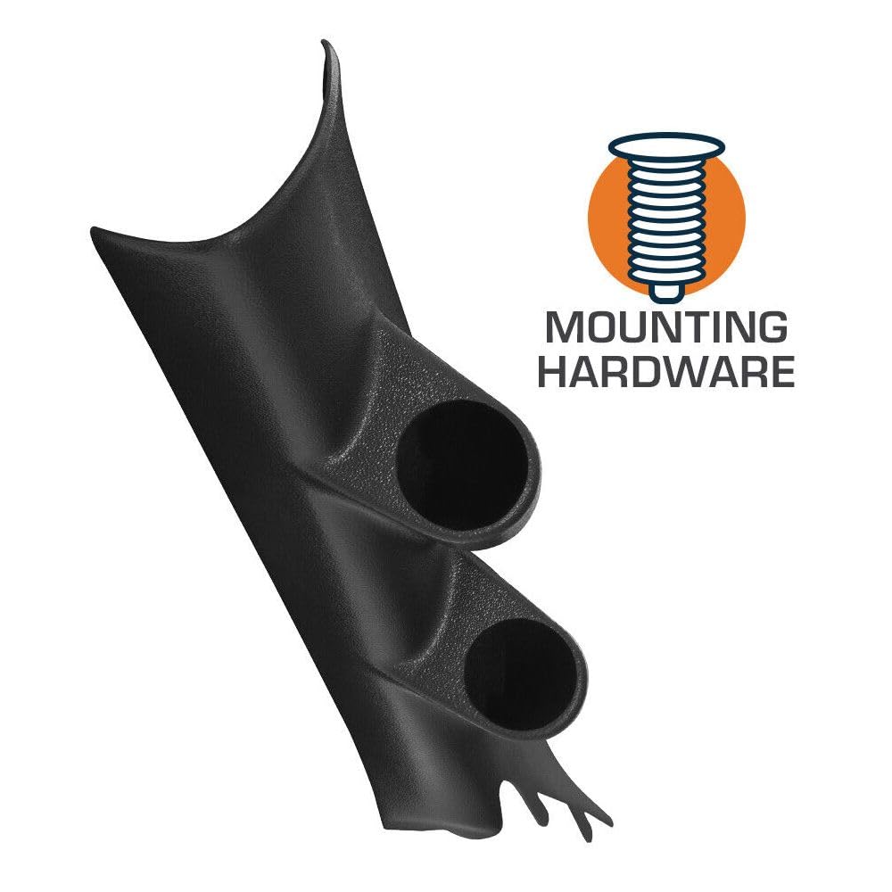 EASDCFSF Black Full Size Dual Gauge 52mm Pillar Gen5 ABS Plastic for Chevy for Camaro 2010-2015