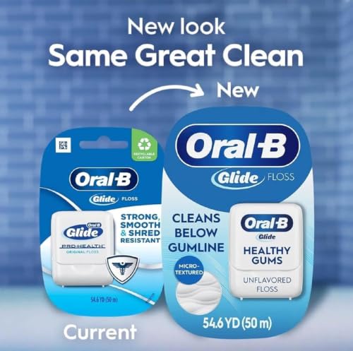 Image of Oral-B Glide Healthy gums, unflavored floss 50M (Pack of 6)