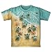 Turtles On The Beach Tie-Dye Adult Tee Shirt (Adult Large) Green