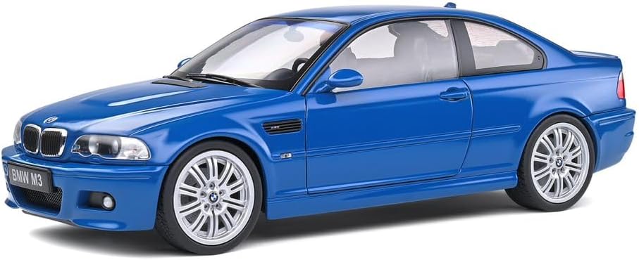 solido S1806502 1:18 2000 BMW E46 M3-Laguna Blue Collectible Miniature car, Multicolored