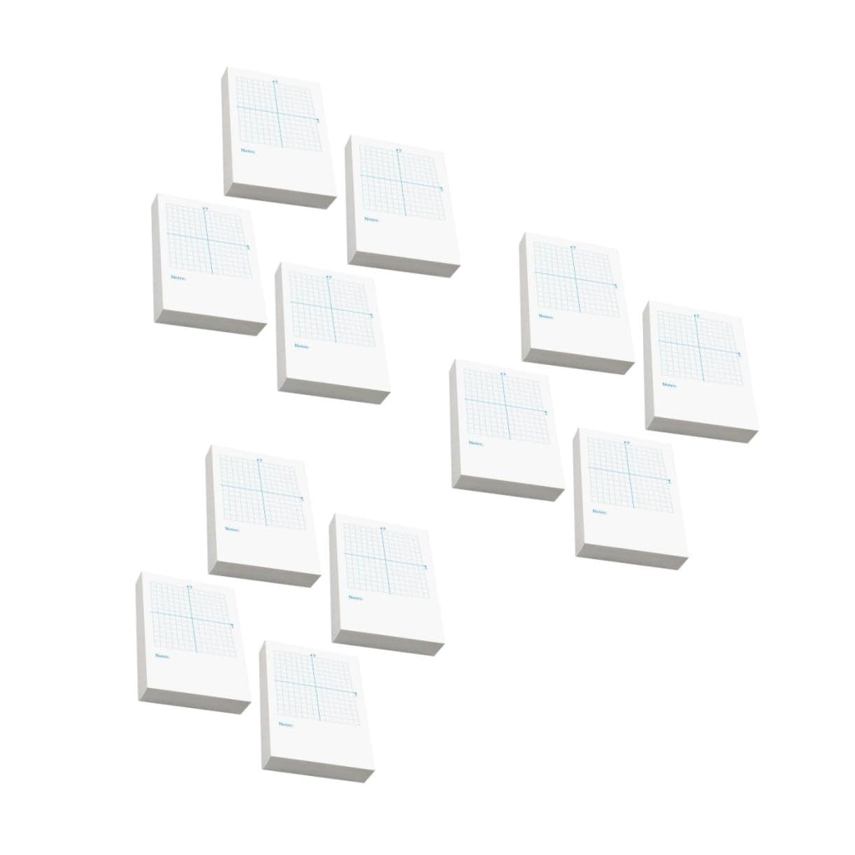 Uonlytech 3 Pezzi 4 Libro di esercizi di numeri punteggiato alto classe Taccuino disegno carta cianografia schede di grandi dimensioni carta grafica schede verticali bianca