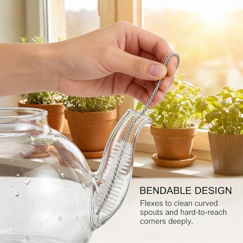 YIPFEN Set mit 7 Reinigungsbürsten 30 cm, Flaschenbürsten für schmale Flaschenhälse, Strohhalme und flexible Schläuche