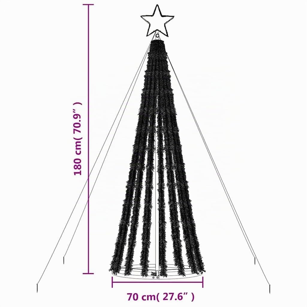 vidaXL Árbol de Navidad LED 275 Leds Azul 180 cm