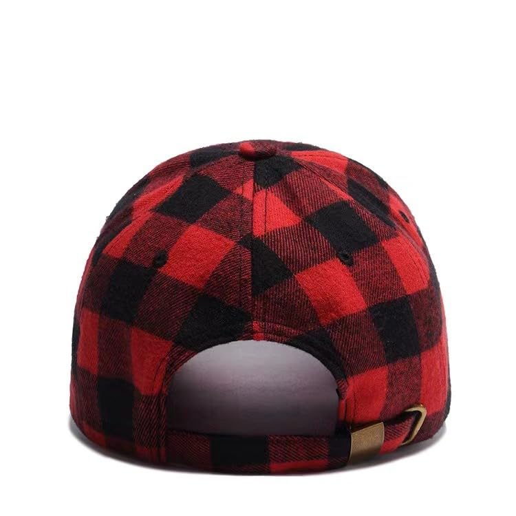 Gorro invernal grueso tejido con puño a cuadros miniatura 4