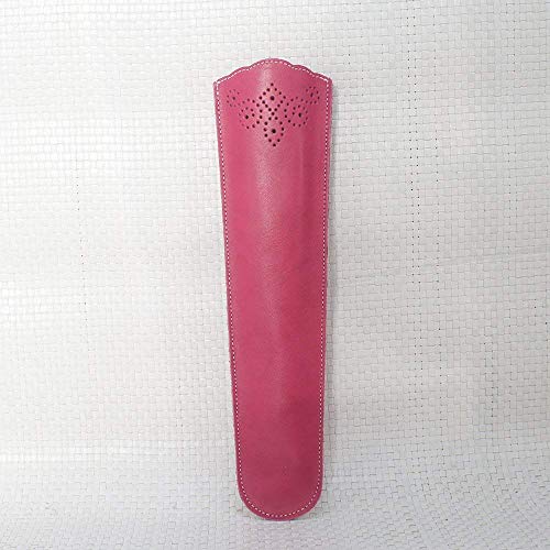 Funda de abanico de piel rosa. Abaniquera. Protector de abanico de cuero Fucsia. Estuche de cuero rosa para abanico