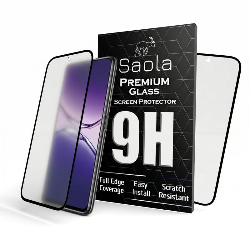 Image of Saola Anti-Glare Matte Screen Protector for OPPO K13x 5G | Smooth Touch Finish, 9H Strength Glass, Full Coverage, Bubble-Free Installation Kit | Quick & Easy Application | Pack of 1