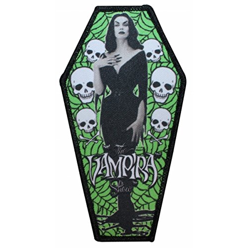 "The Vampira Show" Coffin Logo Horror Movies Kreepsville Iron On Applique Patch