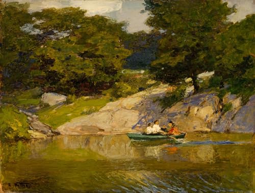 Impresiones lienzo In barca a Central Park Edward Henry Potthast regalo original cumpleaños 1