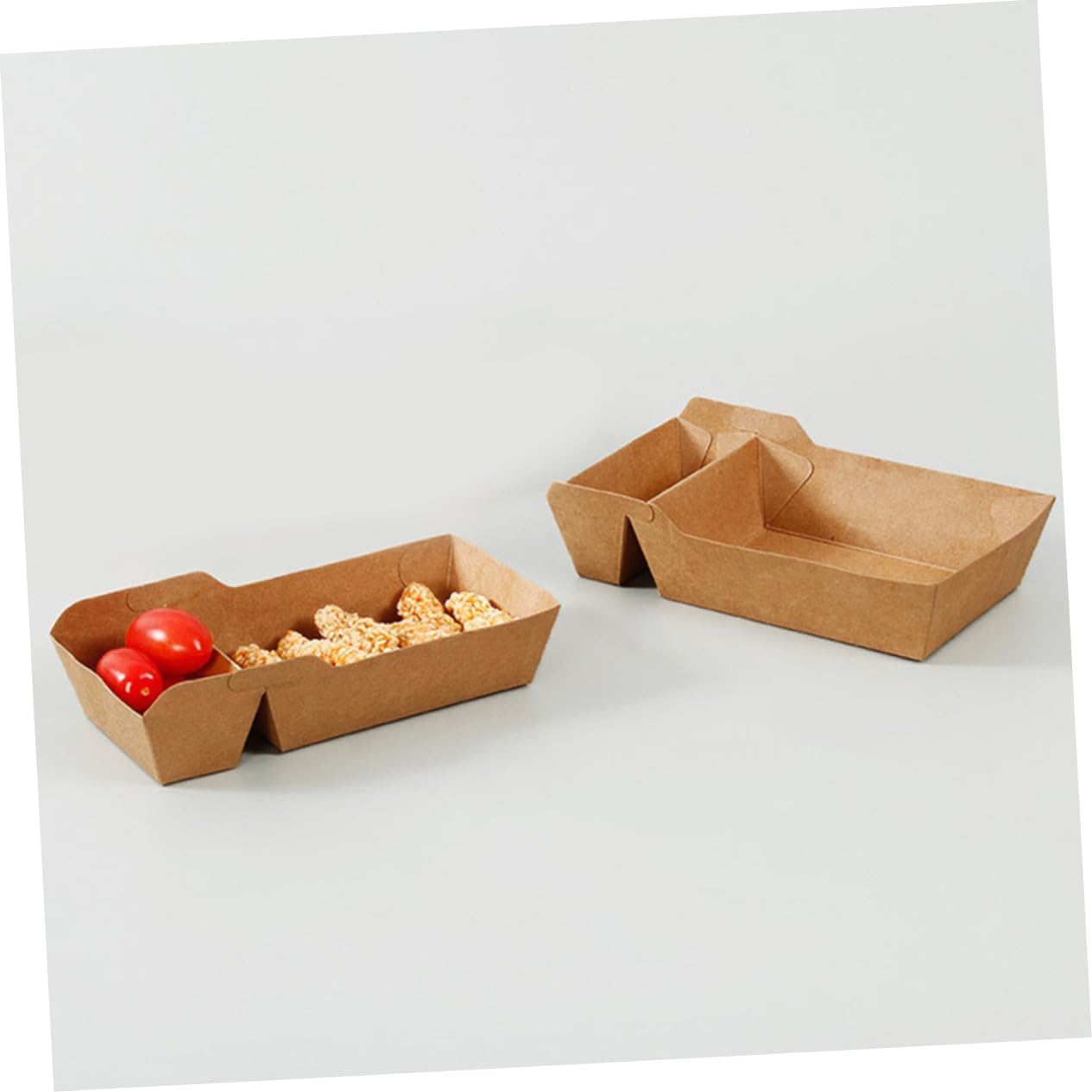 Gatuida 100pcs Paper Snack Boxes Convenient Take Out Food Containers for Parties and Events Kraft Material for French Fries Chicken and Treats