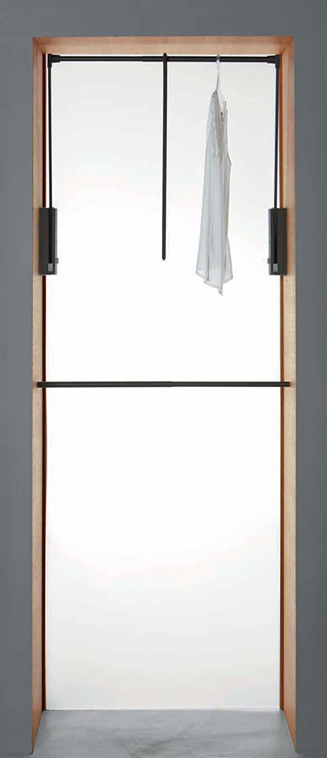 Meccanismo Armadio Saliscendi Servetto Originale L:77-120 Cm - Tutto Nero