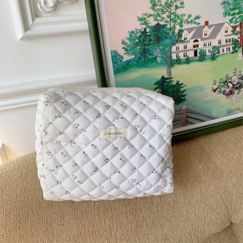 Aucuu Borsa da Toilette da Viaggio, Beauty Case da Viaggio, Borsa da Viaggio, Borsa Trucco Floreale, Trucco Pochette da Toilette, Trousse Trucchi Organizer per Cosmetici, per Donne e Ragazze