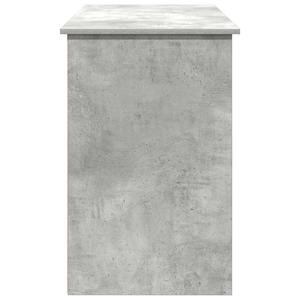 Scrivania in legno grigio cemento, 102 x 50 x 75 cm, compatta scrivania da ufficio con grande superficie di lavoro e spazio di archiviazione, ideale per ufficio domestico e scuola