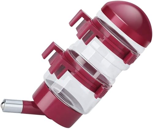 Dispensador de botellas de agua para perros sin goteo para jaula, 13.5 fl oz sin goteo para mascotas, hervidor de agua de alimentación automática