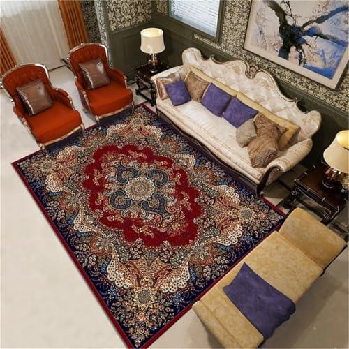 Gaming Rug For Boys BedroomAccessories For Living RoomClassic red plant flower pattern living room rug multi-sizeKids Bedroom AccessoriesHallway CarpetBedroom Accersories Men160X230CM