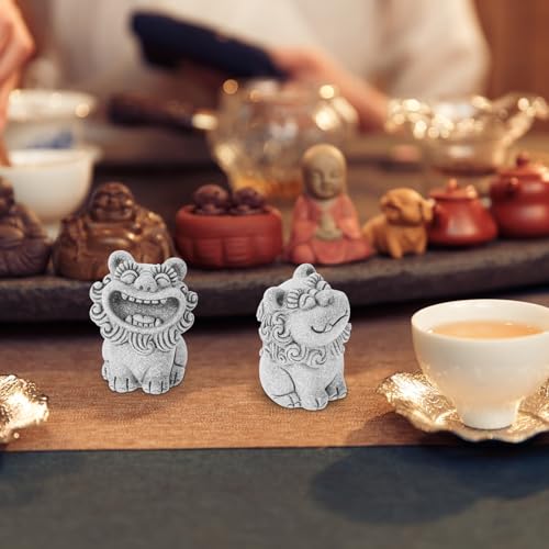 Mini Estatua León Decoración Fengshi Ye para Escritorio miniatura 5