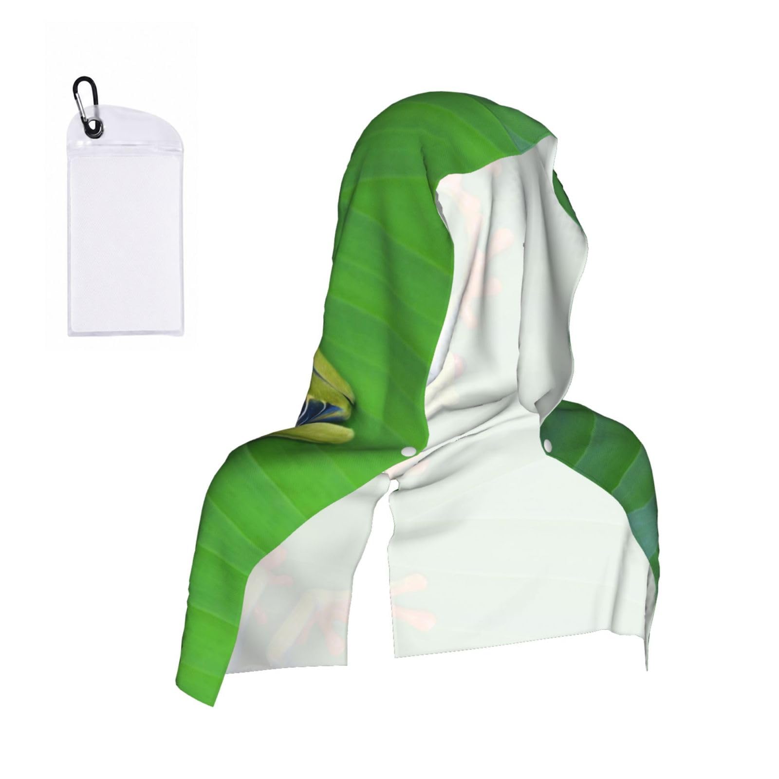 ESNAIUVCD Animal Frog Leaf Leaves Print Multifunctional Cooling Hoodie Bandana Portable Sweat Absorbing Design For Beach Workouts Exercise Heat Relief Accessories