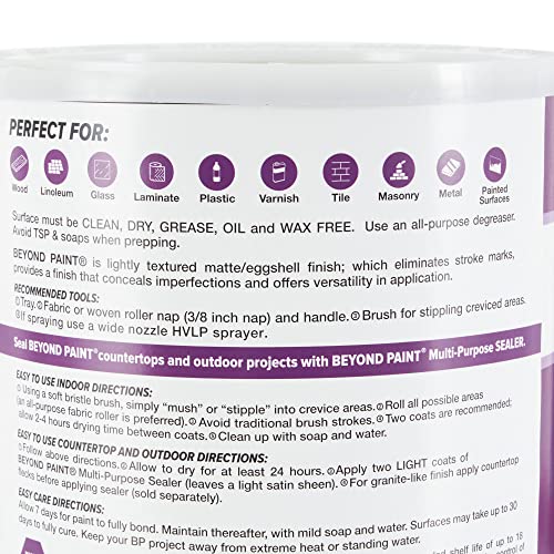 Beyond Paint All-In-One Refinishing Paint, No Sanding, Matte Finish For Cabinets, Countertops, Furniture And Doors, 1 Gallon, Licorice #TOP5
