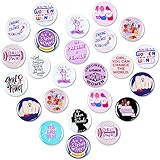 24 Pcs Feminist Pin,Feminist Power Brooch Women's Rights Badge Pins Novelty Female Buttons Pins Deco