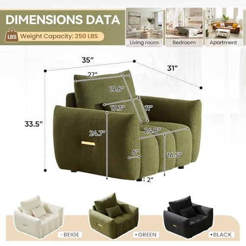 Sillón Plegable Teddy Verde miniatura 2