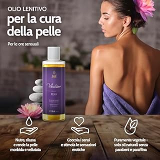 Vibratissimo “Relax” olio da massaggio lenitivo per il rilassamento, 100 ml