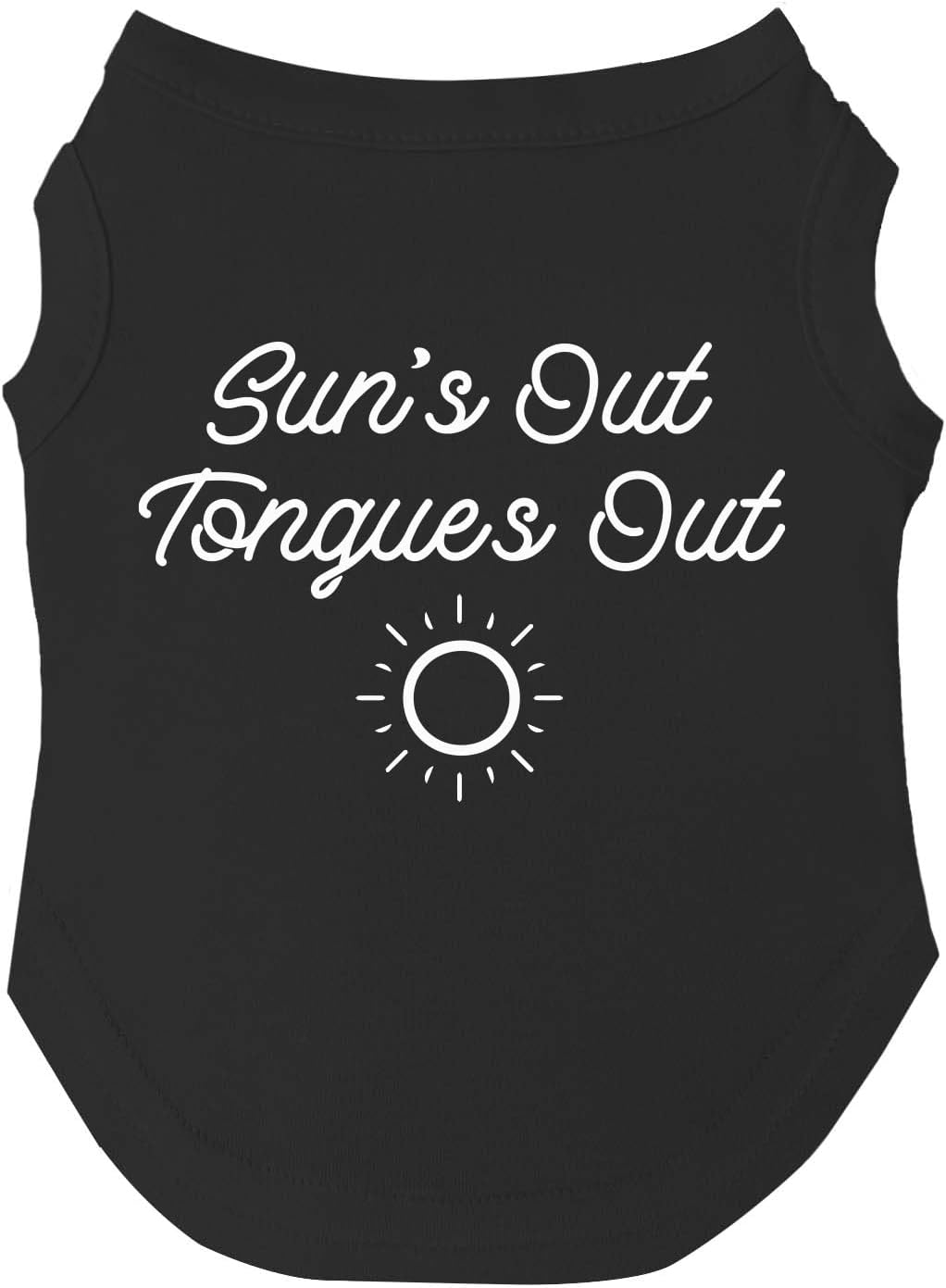 Sun's Out Tongues Out Summer Dog Tee Shirt Sizes for Puppies, Toys, and Large Breeds (Red, X-Large 469)